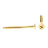 Prime-Line Wood Screw, Flat Head, Phillips Drive #10 X 2in Solid Brass 50PK 9035814